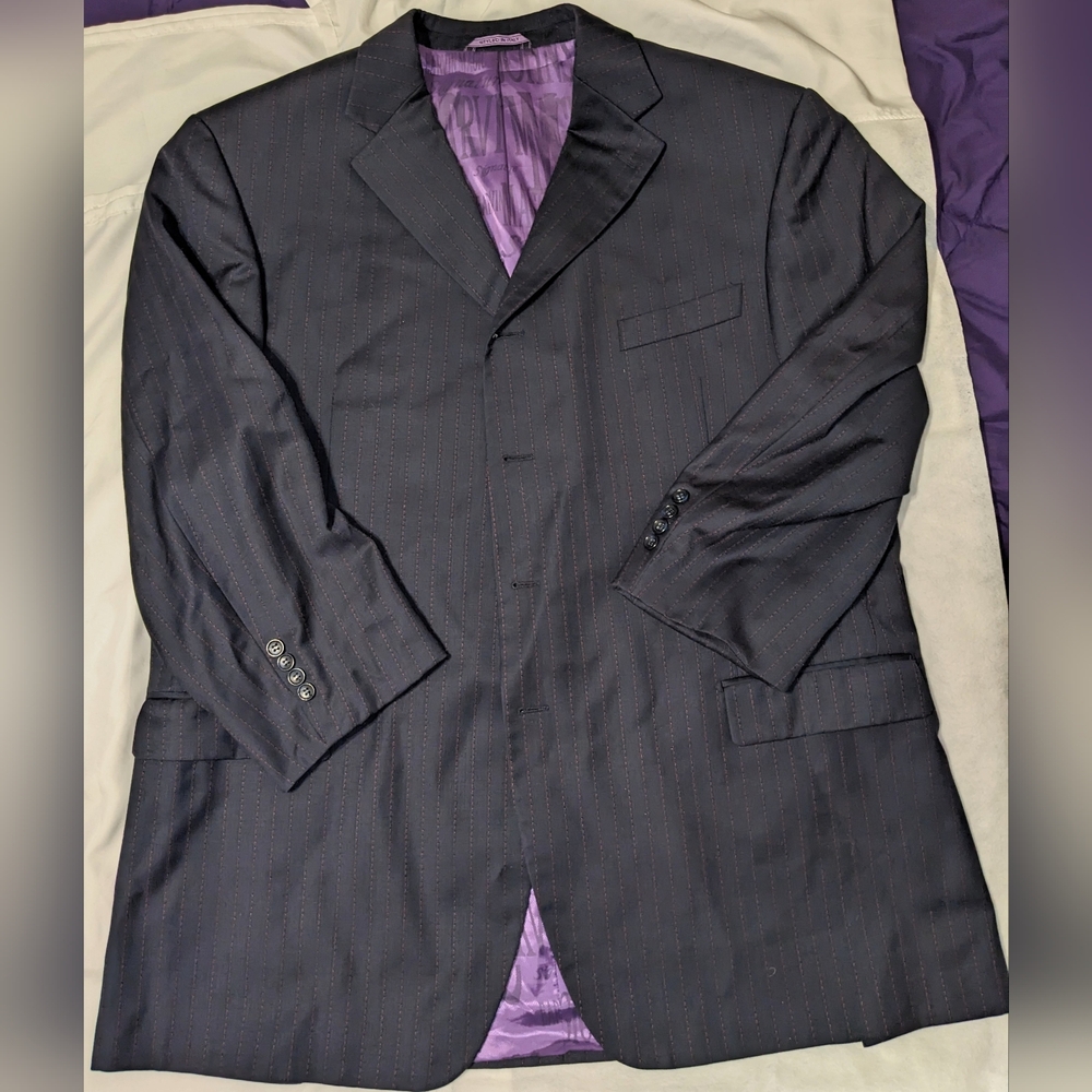 Earvin "Magic" Johnson Signature Men's Pin Striped Wool Blazer